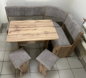Кухонный уголок Миссия V велюр (дуб вотан) в Обь - mebel154.com