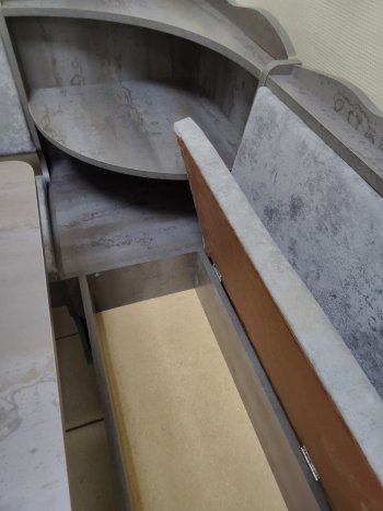 Кухонный уголок Миссия с полкой ткань в Обь - mebel154.com
