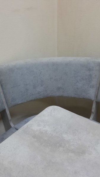 Кухонный уголок Миссия V велюр (цемент) в Обь - mebel154.com