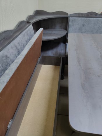Кухонный уголок Миссия с полкой ткань в Обь - mebel154.com