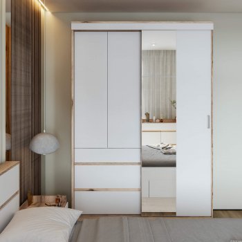 Шкаф-купе Брауни 1.5м в Обь - mebel154.com