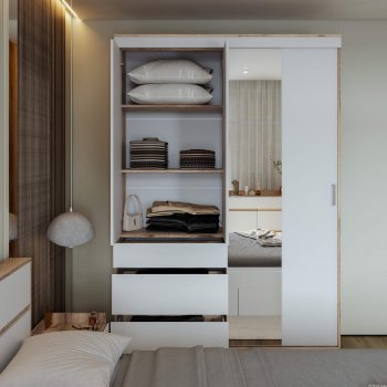 Шкаф-купе Брауни 1.5м в Обь - mebel154.com