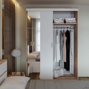 Шкаф-купе Брауни 1.5м в Обь - mebel154.com