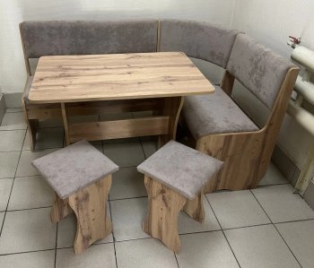 Кухонный уголок Миссия V велюр (дуб вотан) в Обь - mebel154.com