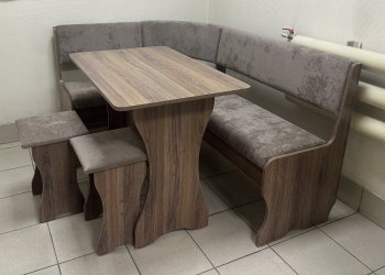 Кухонный уголок Миссия  V велюр(коричневый) в Обь - mebel154.com