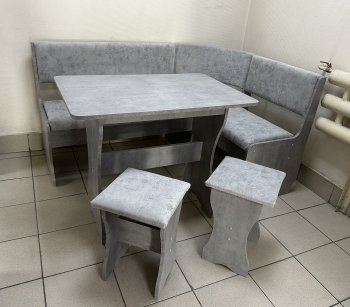 Кухонный уголок Миссия V велюр (сириус) в Обь - mebel154.com