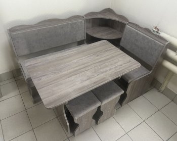 Кухонный уголок Миссия с полкой, ткань(локи) в Обь - mebel154.com