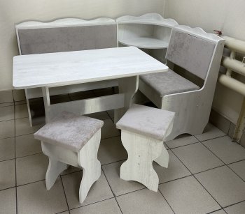Кухонный уголок Миссия с полкой ткань в Обь - mebel154.com
