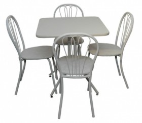 Набор стол пластиковый, 4 стула в Обь - mebel154.com