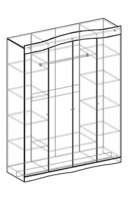 Шарлота шкаф 4-х створчатый в Обь - mebel154.com